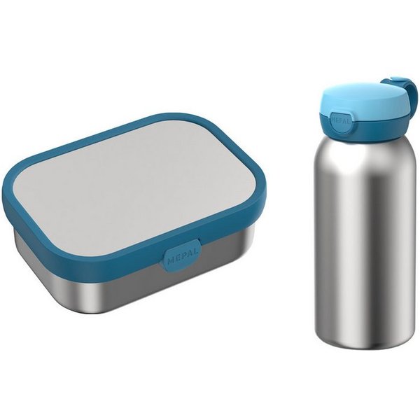 Mepal Lunchbox Campus Edelstahl-Lunchset 2-tlg., Edelstahl/Kunststoff, (2-tlg), Spülmaschinenfest