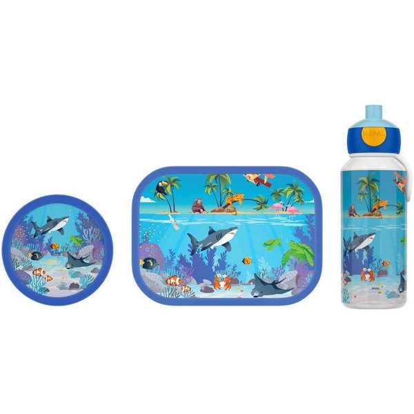 Mepal Lunchbox Campus Lunchset 3-tlg., Acrylnitril-Butadien-Styrol (ABS), (3-tlg)