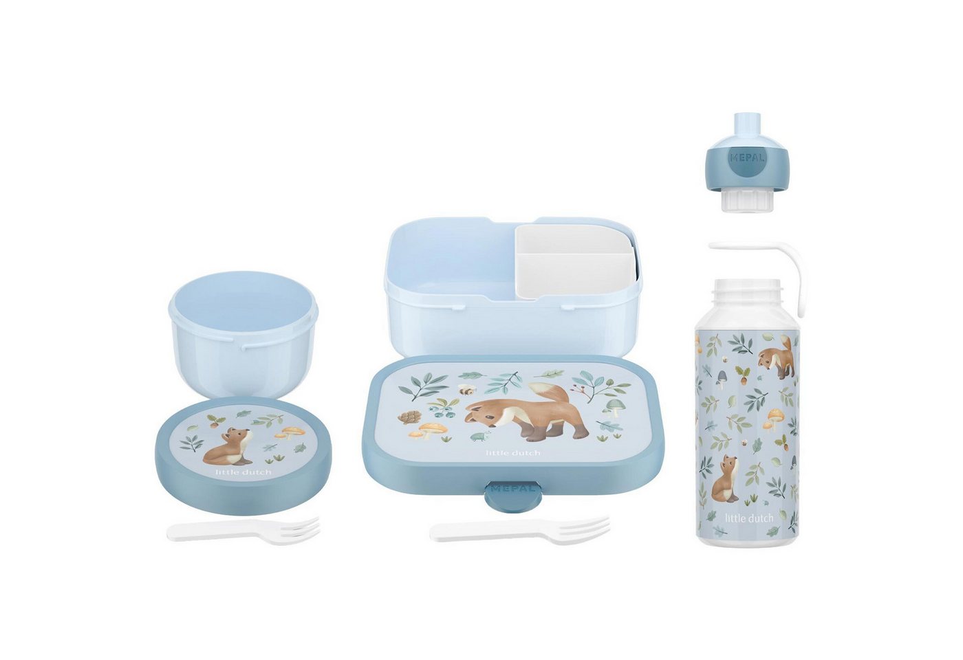 Mepal Lunchbox Campus Lunchset 3-tlg., Acrylnitril-Butadien-Styrol (ABS), (3-tlg) – Bild 3 von 5