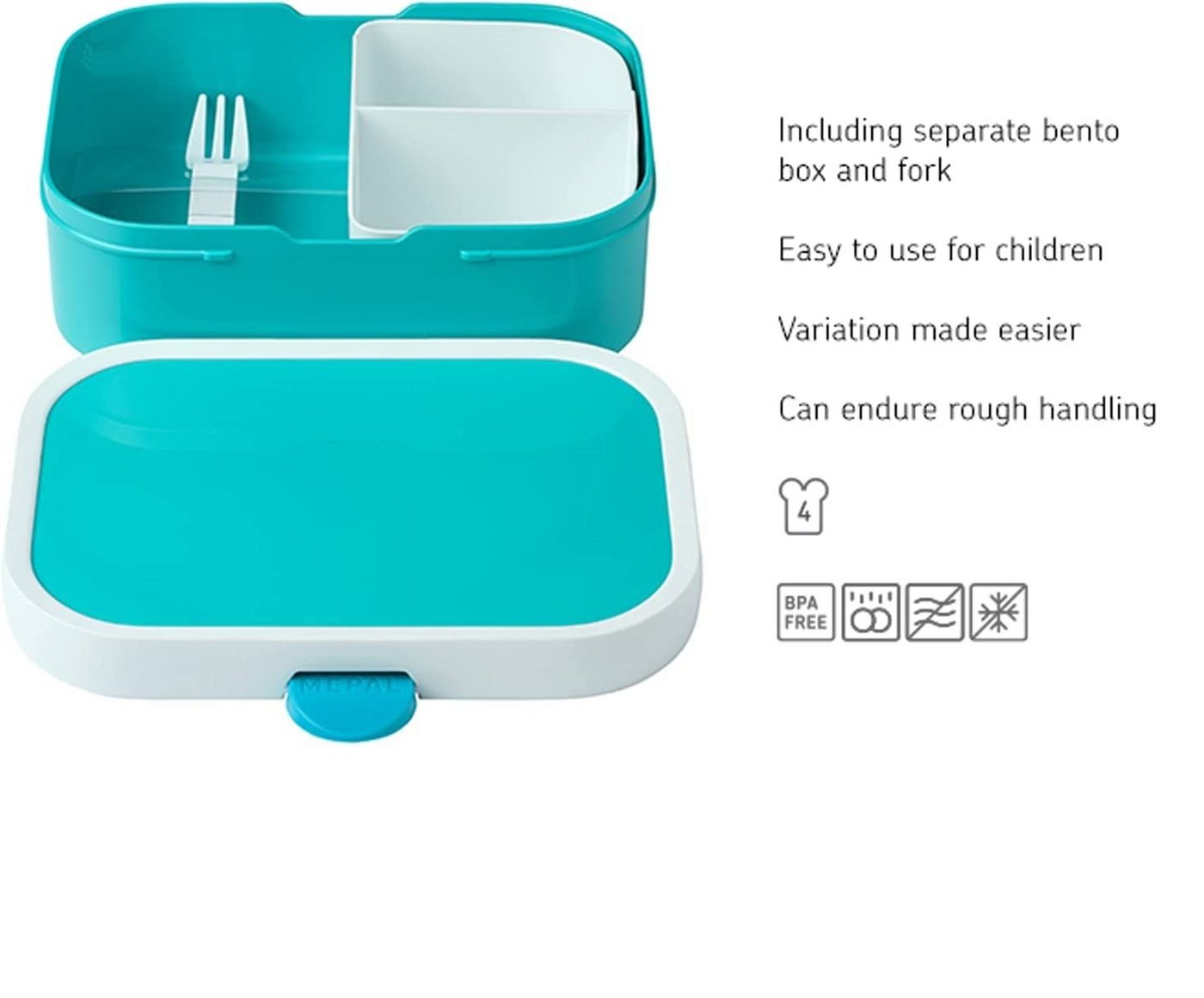 Mepal Lunchbox Campus Pausenset, Paw Patrol Girls, perfekt für Schule & Freizeit, Acrylnitril-Butadien-Styrol (ABS), praktische Trinkflasche & Brotdose mit Bent – Bild 2 von 4