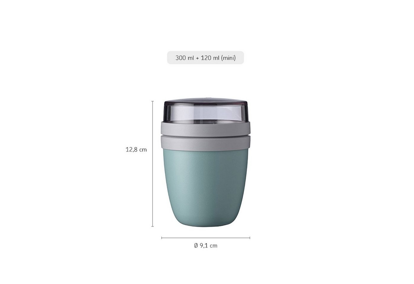 Mepal Lunchbox Ellipse Lunchpot Mini ø 9,1 cm, Kunststoff, (1-tlg), Spülmaschinengeeignet, Mikrowellenfest – Bild 2 von 5