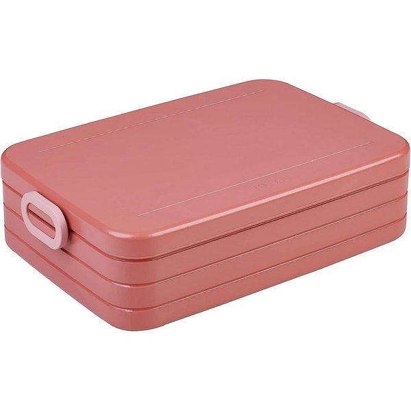 Mepal Lunchbox Lunchbox Take a Break Large, 1500 ml, für 4 Sandwiches, Spülmaschinenfest, mit Unterteilung, Vivid Mauve