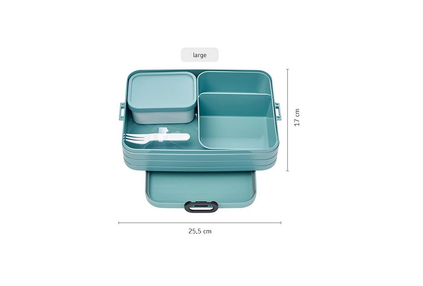 Mepal Lunchbox Lunchbox Take A Break Large, 1500 ml, mit Fächern, für bis zu 8 Brote, Polypropylen (PP), Acrylnitril-Butadien-Styrol (ABS), Thermoplastische Ela – Bild 4 von 5