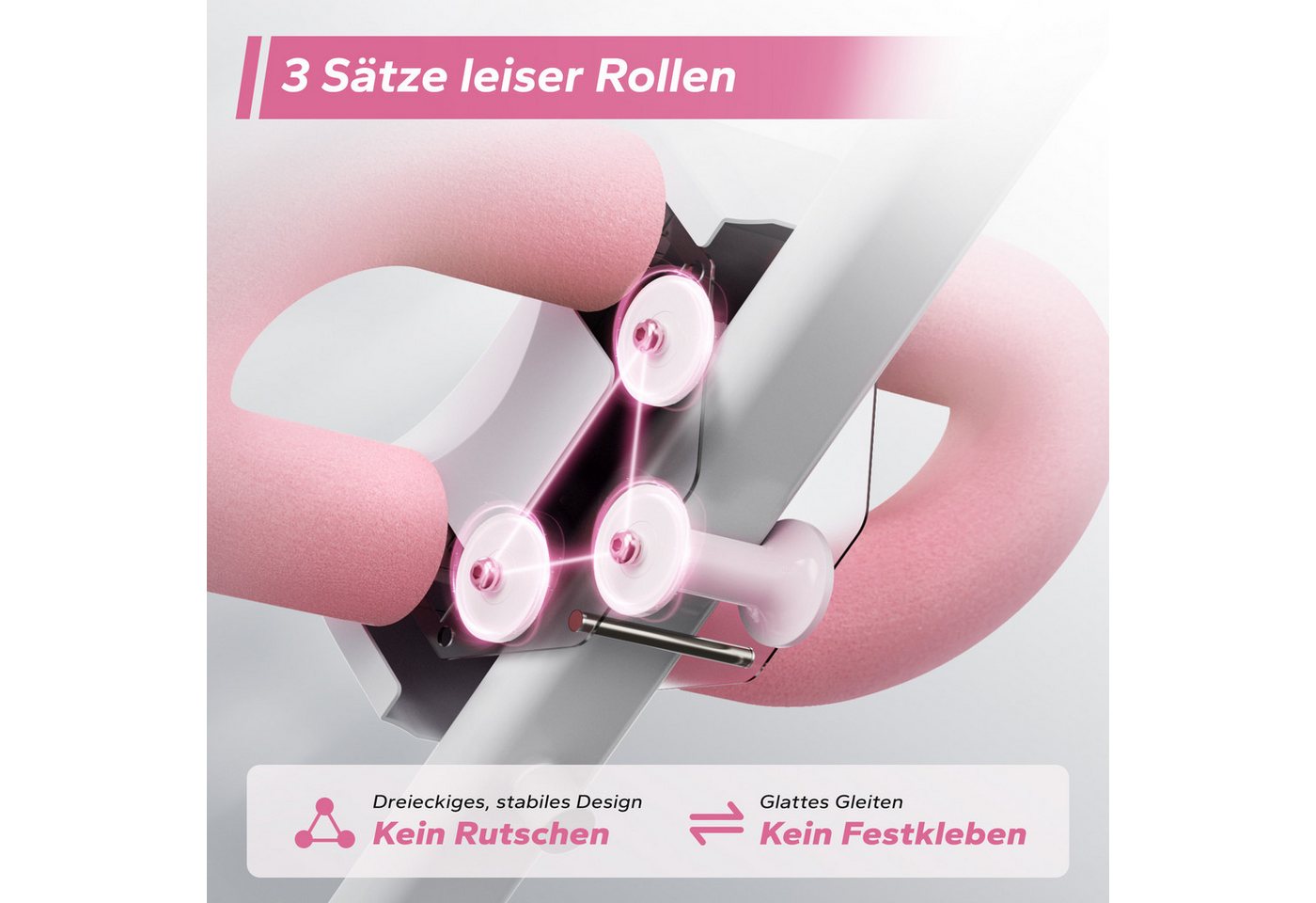 MERACH Bauchtrainer Multifunktionale Bauchtrainer für Zuhause, Bauchmuskeltrainer (LCD-Display, einstellbare Schwierigkeitsstufen, Glattes Gleiten, 5 Höheneinst – Bild 4 von 5