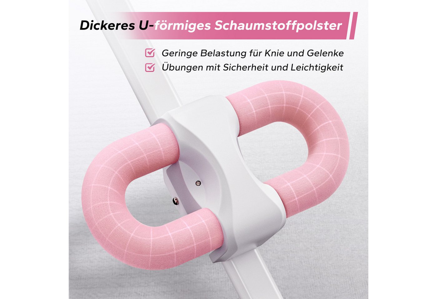 MERACH Bauchtrainer Multifunktionale Bauchtrainer für Zuhause, Bauchmuskeltrainer (LCD-Display, einstellbare Schwierigkeitsstufen, Glattes Gleiten, 5 Höheneinst – Bild 5 von 5