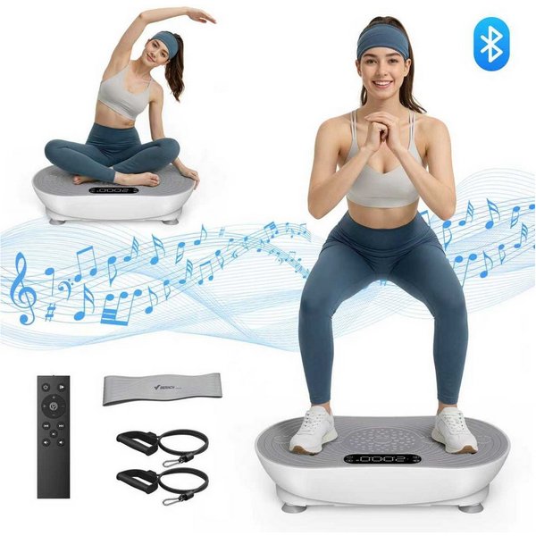 MERACH Vibrationsplatte leise und Kompakte Vibrationsplatte mit LED-Display, 150 W, 99 Intensitätsstufen, (1 tlg), mit Fernbedienung, für Ganzkörpertraining zu 