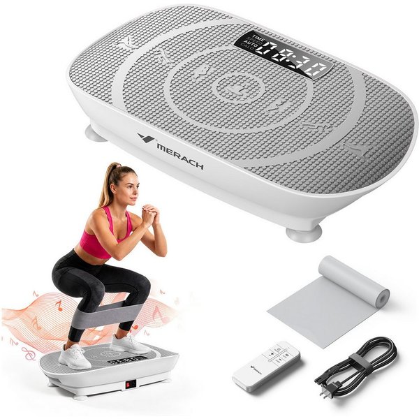 MERACH Vibrationsplatte Trainingsgerät, Angetriebene Vibrationsplattform, (1 tlg), für Ganzkörpertraining, Fettverbrennung und Muskelaufbau und Formung