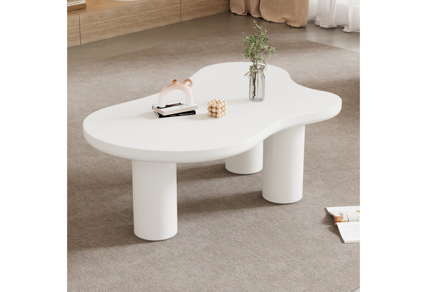 Merax Couchtisch Wolke (1-St), Beistelltisch Scandi, Wohnzimmertisch, Kaffetisch, Breite:107cm – Bild 4 von 5