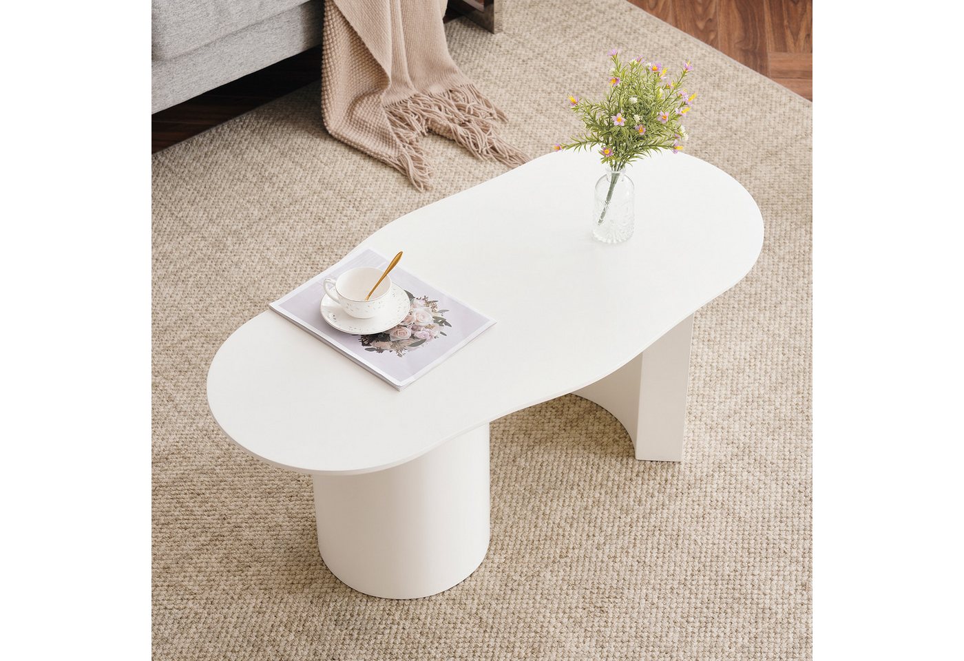 Merax Couchtisch Wolke (1-St), Beistelltisch Scandi, Wohnzimmertisch, Kaffetisch, Breite:100cm – Bild 2 von 5