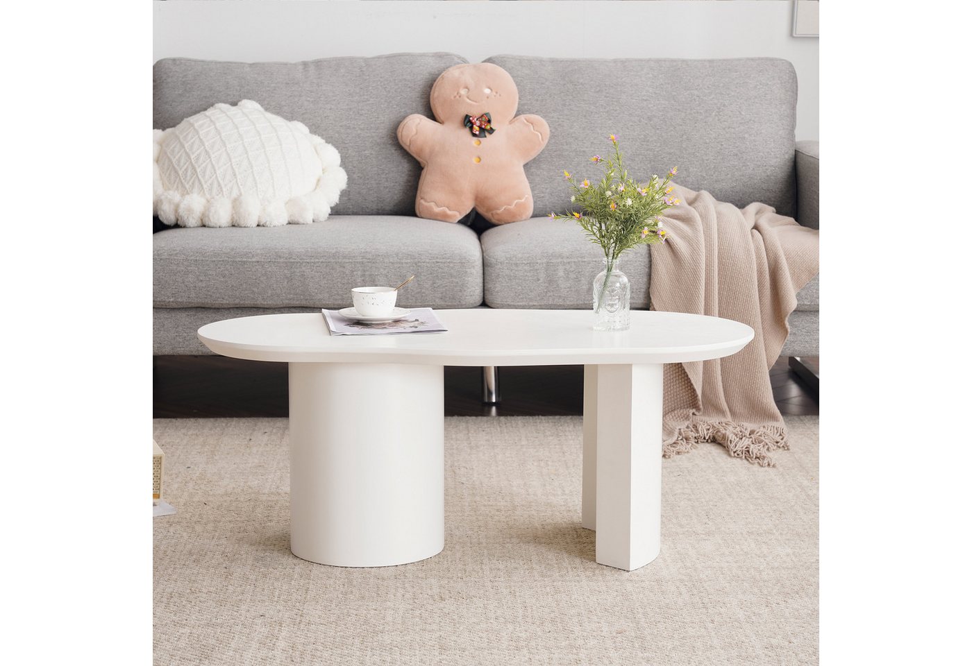 Merax Couchtisch Wolke (1-St), Beistelltisch Scandi, Wohnzimmertisch, Kaffetisch, Breite:100cm – Bild 3 von 5