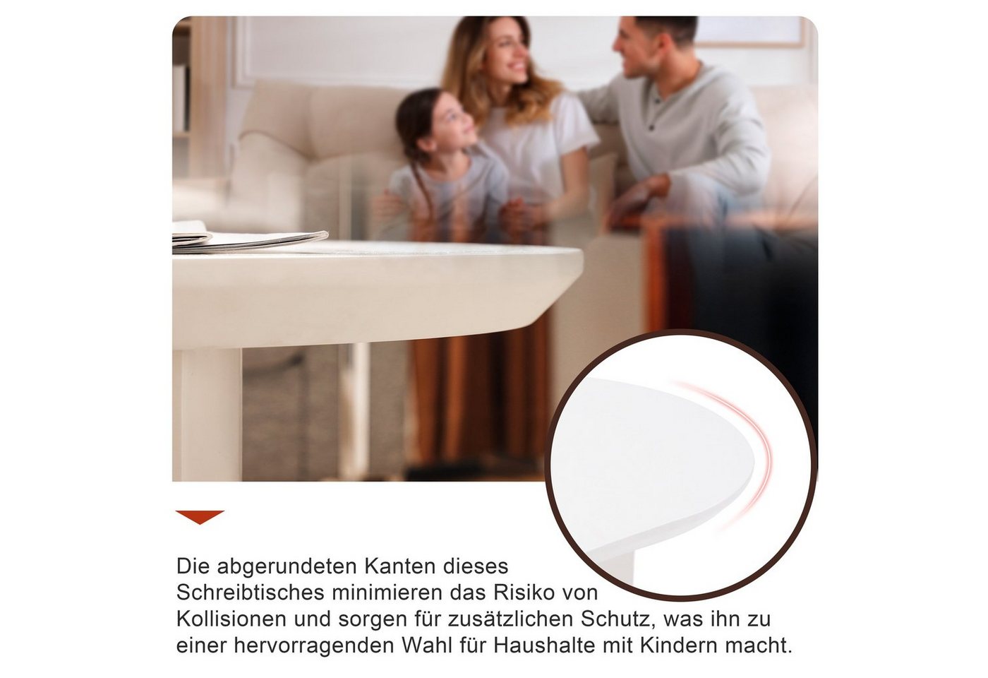 Merax Couchtisch Wolke, Beistelltisch Scandi, Wohnzimmertisch, Kaffetisch, Breite:100cm – Bild 4 von 5