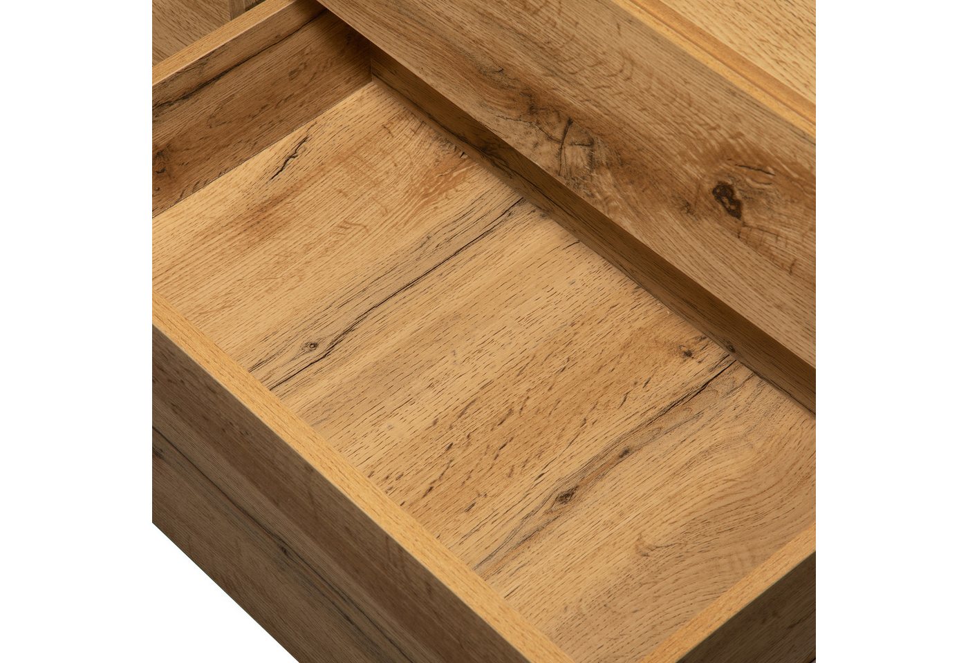 Merax Lowboard Landhaus Altholzoptik, Fernsehtisch TV Board, TV- Lowboard aus Holz, Breite 180 cm – Bild 5 von 5