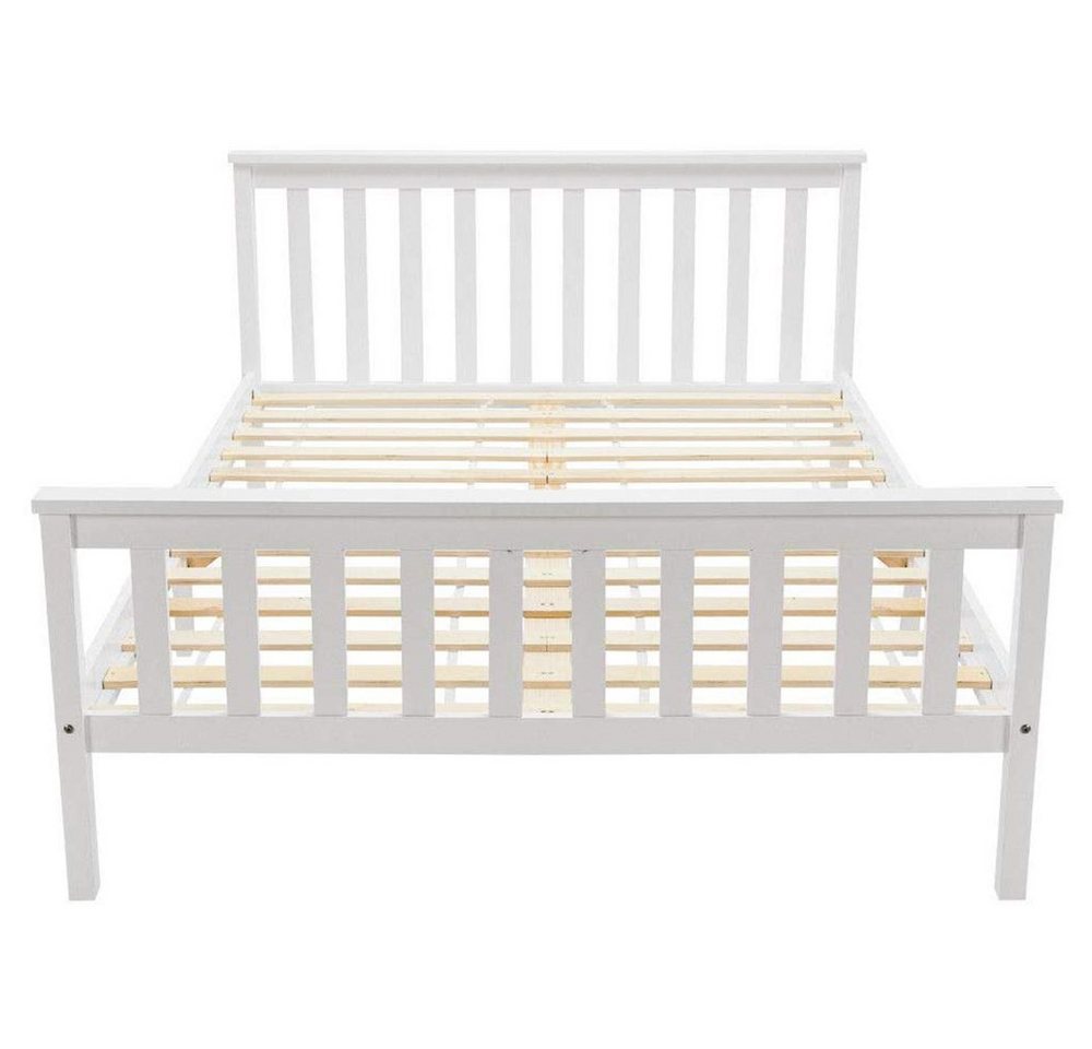 Merax Massivholzbett (Packung), Doppelbett 140x200 cm,Ehebett Bettgestell mit Lattenrost und Kopfteil – Bild 5 von 5