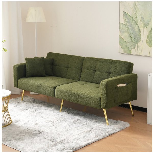 Merax Schlafsofa, mit Bettfunktion, Bettsofa, Klappsofa, Gästebett