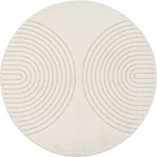 merinos Teppich Eclipse, rund, Höhe: 14 mm, moderner Teppich, geometrisches Design, hohe Flordichte und weich