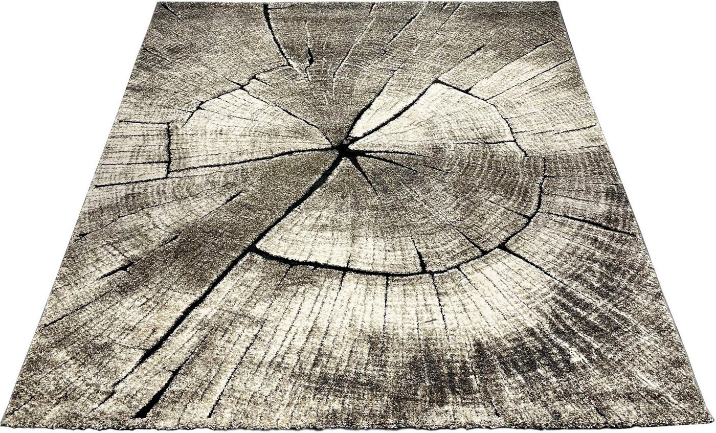 merinos Teppich Ibiza 605, rechteckig, Höhe: 13 mm, Wohnzimmer, Baumstamm Motiv, Holz Optik – Bild 2 von 5