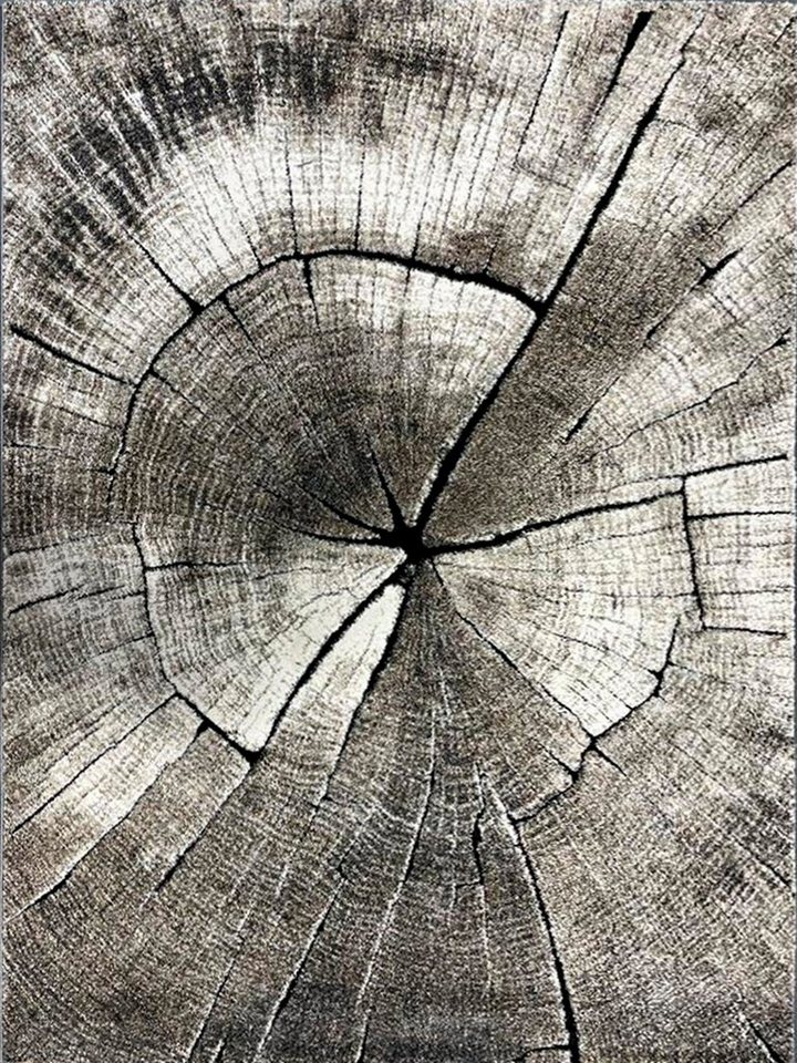 merinos Teppich Ibiza 605, rechteckig, Höhe: 13 mm, Wohnzimmer, Baumstamm Motiv, Holz Optik – Bild 4 von 5