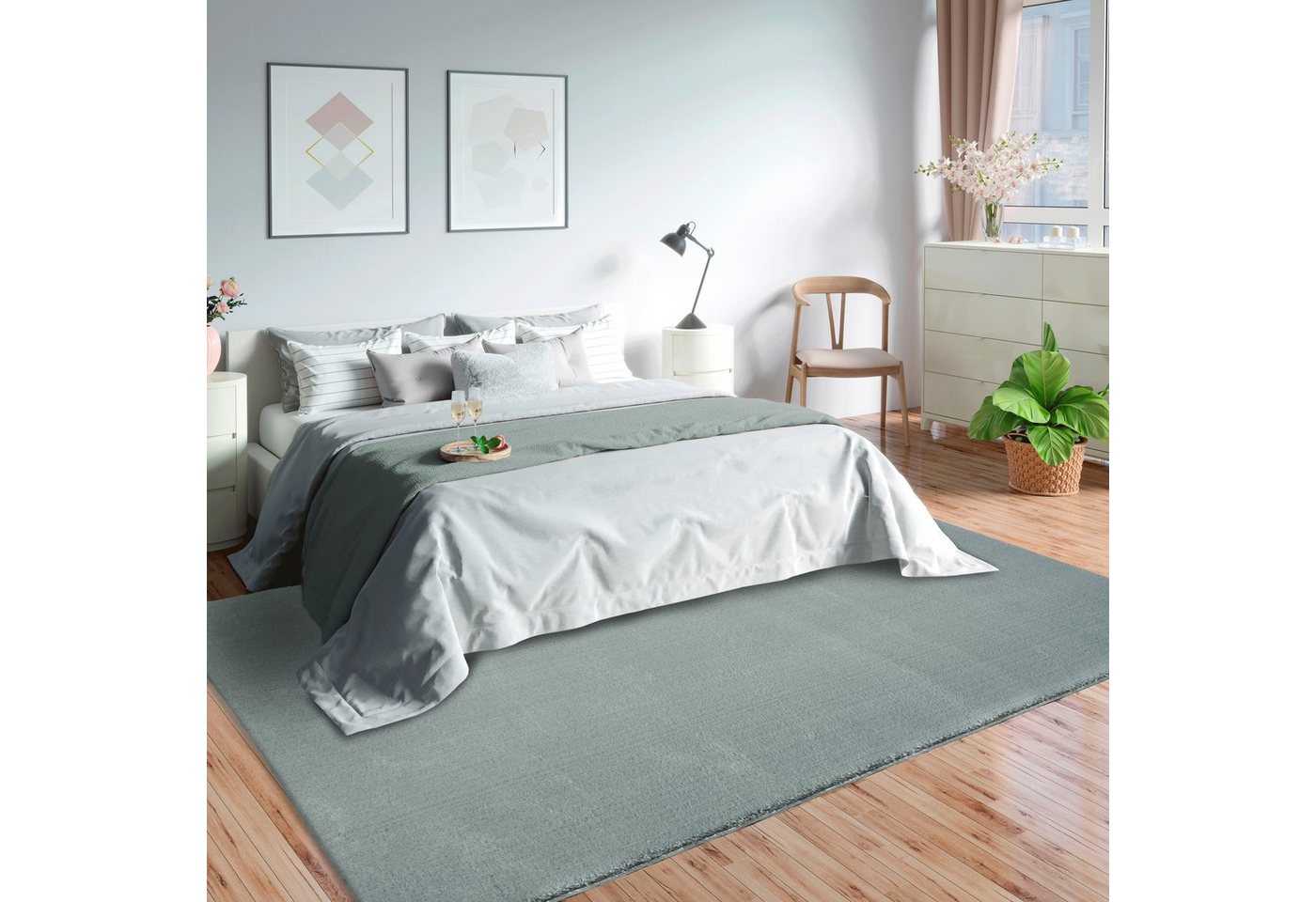 merinos Teppich Loft 37, Kunstfellteppich, rechteckig, Höhe: 16 mm, weich und kuschelig, Fell Haptik, Anti-Rutsch-Unterseite – Bild 3 von 5