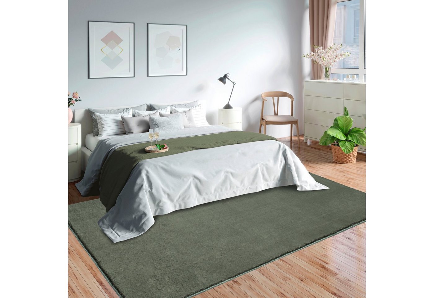 merinos Teppich Loft 37, Kunstfellteppich, rechteckig, Höhe: 16 mm, weich und kuschelig, Fell Haptik, Anti-Rutsch-Unterseite – Bild 3 von 5