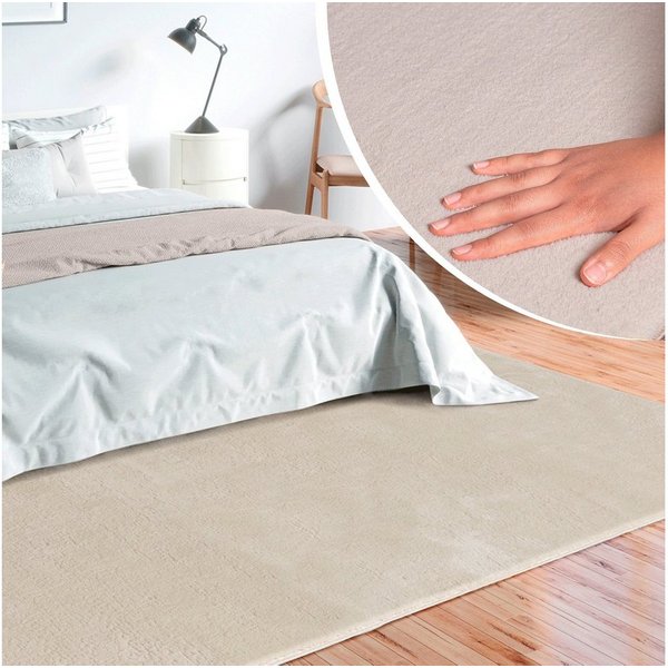 merinos Teppich Loft 37, Kunstfellteppich, rechteckig, Höhe: 16 mm, weich und kuschelig, Fell Haptik, Anti-Rutsch-Unterseite