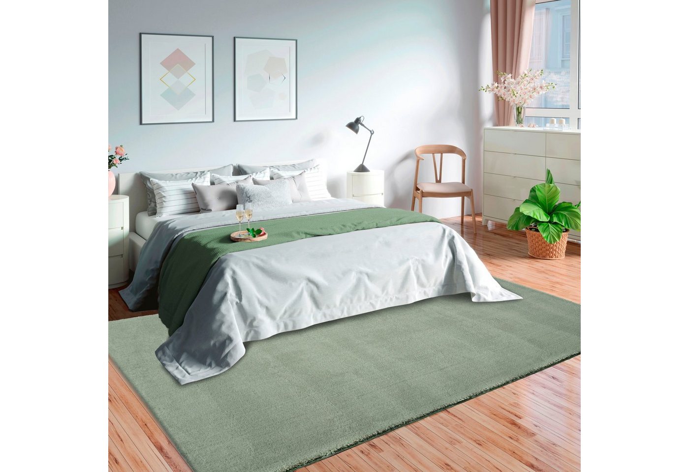 merinos Teppich Loft 37, Kunstfellteppich, rechteckig, Höhe: 16 mm, weich und kuschelig, Fell Haptik, Anti-Rutsch-Unterseite – Bild 3 von 5