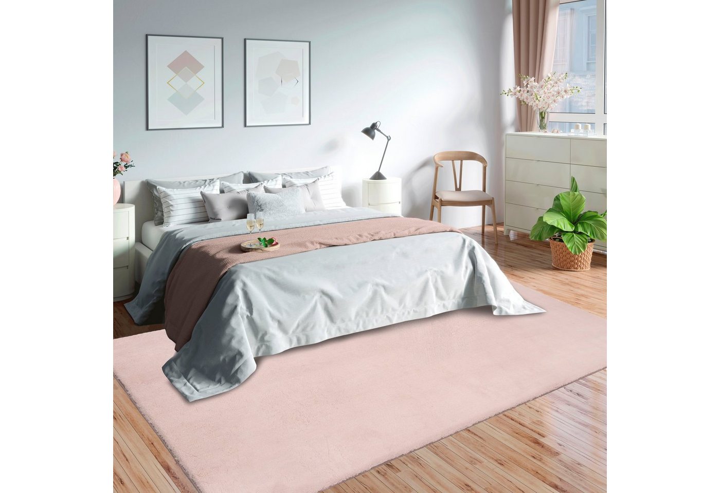 merinos Teppich Loft 37, Kunstfellteppich, rechteckig, Höhe: 16 mm, weich und kuschelig, Fell Haptik, Anti-Rutsch-Unterseite – Bild 3 von 5