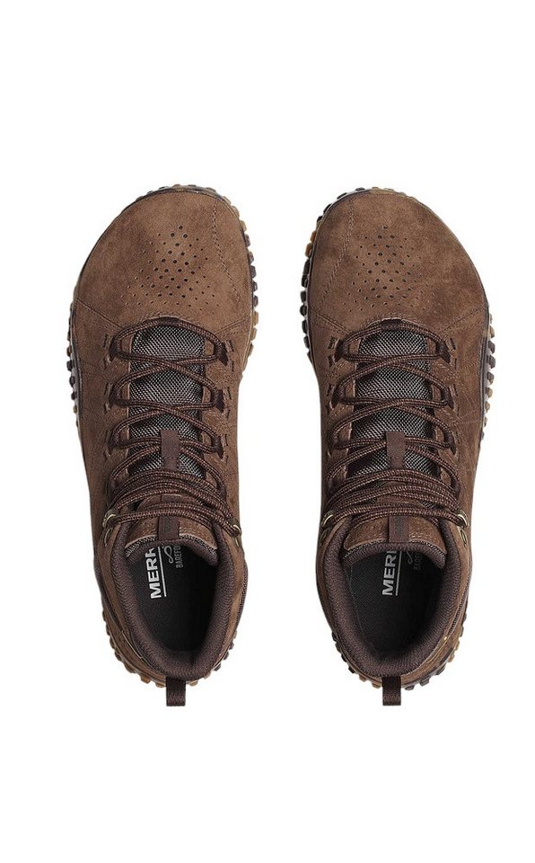 Merrell Wrapt Mid WP (Minimal-Laufschuhe, Leder, wasserdicht) dunkelbraun Sneaker – Bild 4 von 5