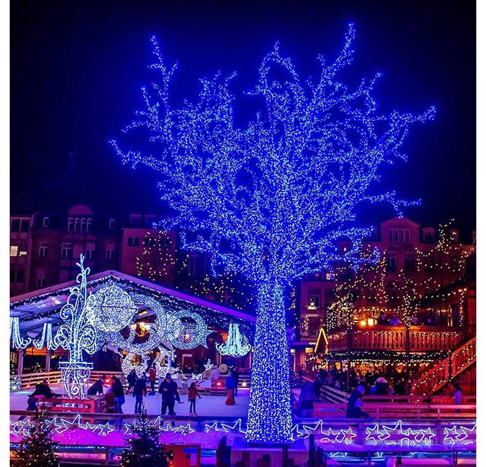 Merry 2024 LED-Lichterkette LED-Lichterkette 20m/30m/50m/100 m,für Weihnachten, 8 Modi,Timer,Speicherfunktion,für Hof Hochzeit Weihnachtsfeier – Bild 2 von 5