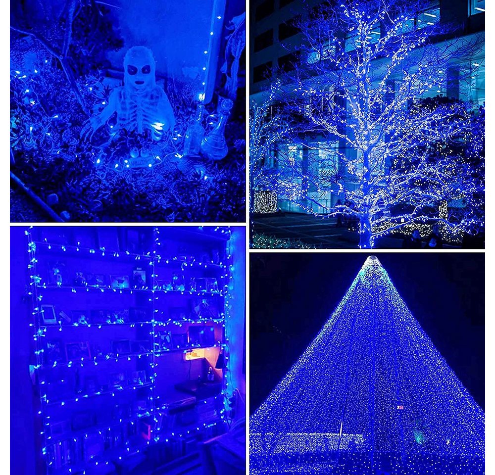 Merry 2024 LED-Lichterkette LED-Lichterkette 20m/30m/50m/100 m,für Weihnachten, 8 Modi,Timer,Speicherfunktion,für Hof Hochzeit Weihnachtsfeier – Bild 3 von 5
