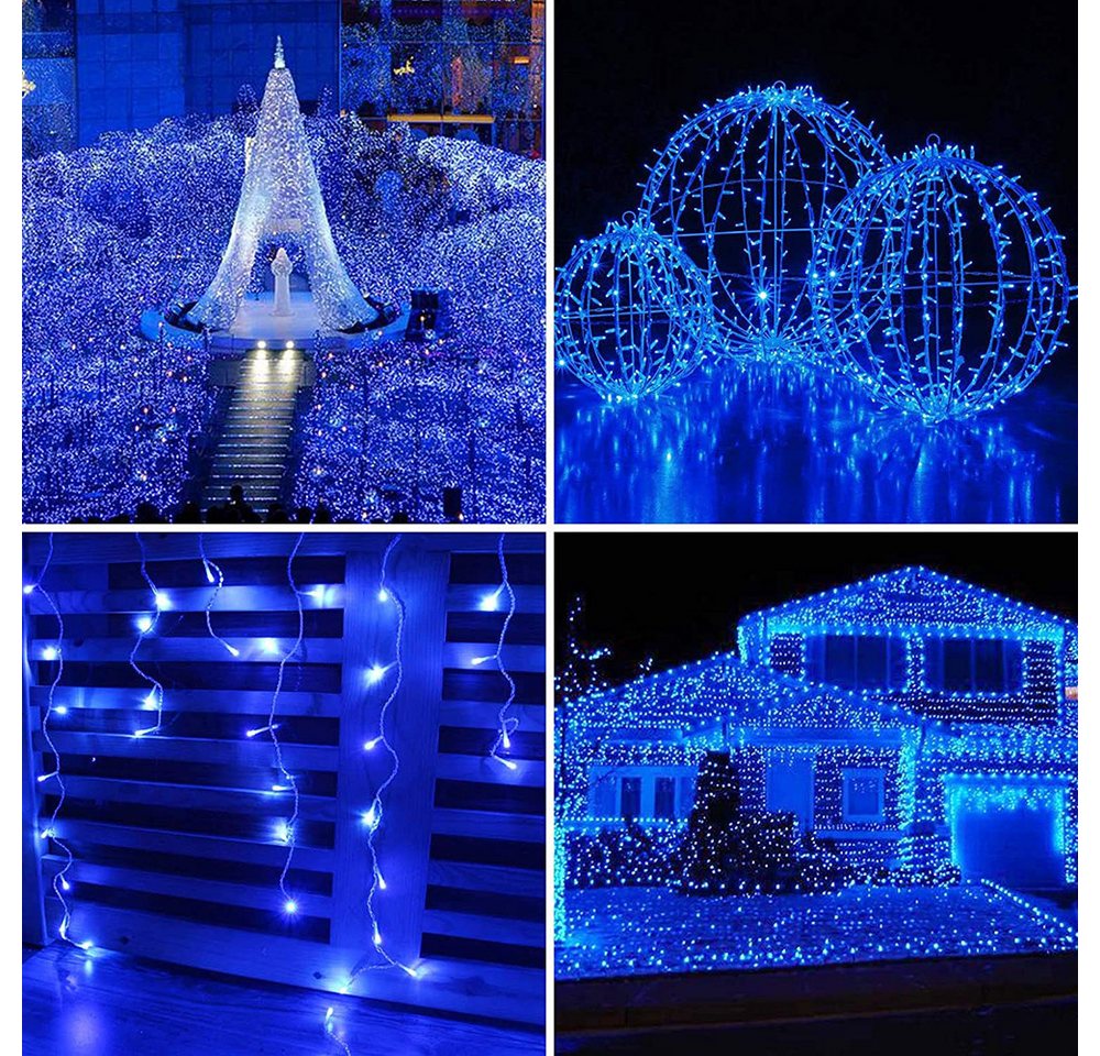 Merry 2024 LED-Lichterkette LED-Lichterkette 20m/30m/50m/100 m,für Weihnachten, 8 Modi,Timer,Speicherfunktion,für Hof Hochzeit Weihnachtsfeier – Bild 4 von 5