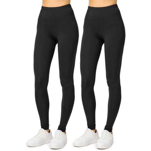 Merry Style Leggings 2er Pack Viskose Damen Lang Hose MS10-143 (2-tlg)
