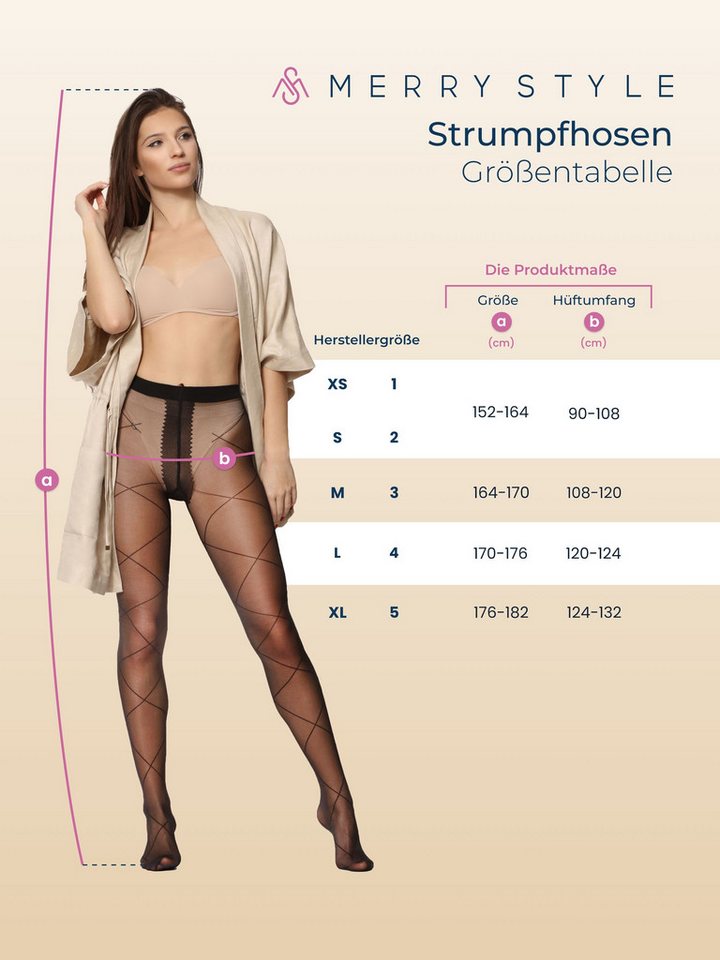 Merry Style Strumpfhose Blickdichte Damen Strumpfhose Microfaser 70 DEN 70 DEN (1 St) – Bild 4 von 5