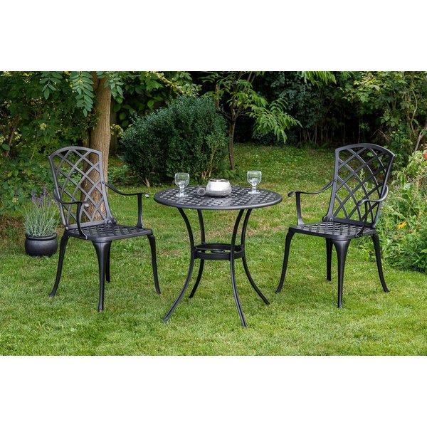 Gartenmöbel-Set graphit, 3-tlg.