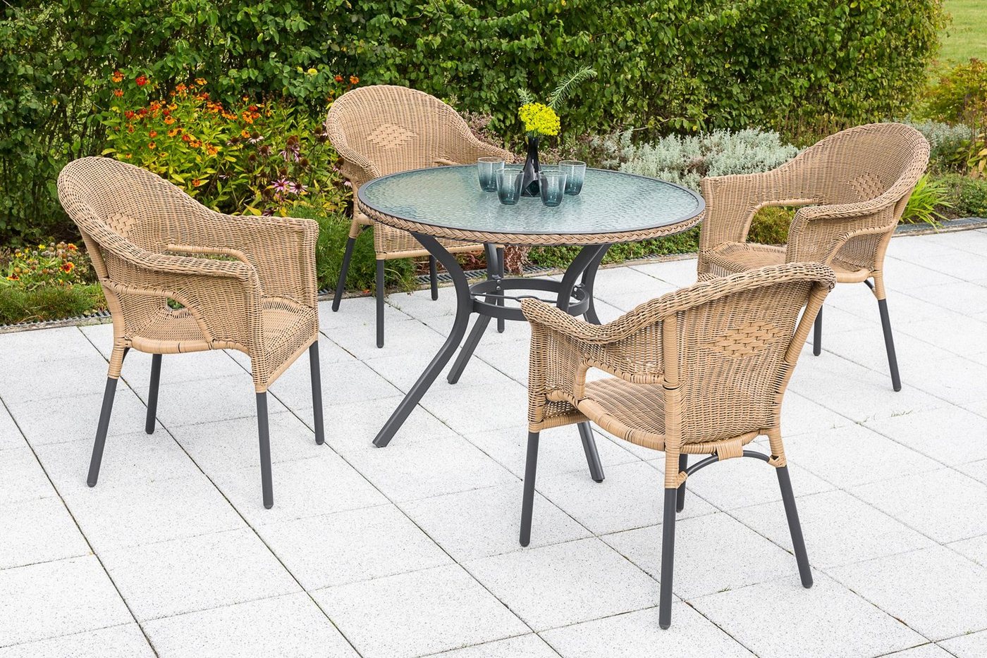 MERXX Gartensessel Ravenna (Set, 2-St), 2er Set, Polyrattan – Bild 3 von 3
