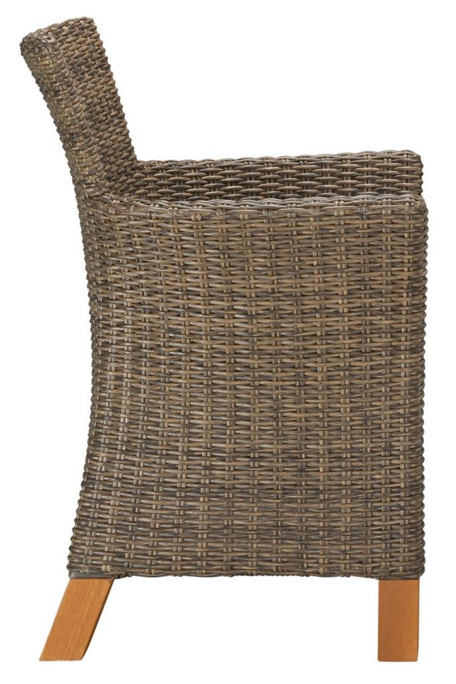 MERXX Gartensessel Toskana (Set, 2-St), 2er Set, Polyrattan/Non-Wood, grau-braun – Bild 5 von 5