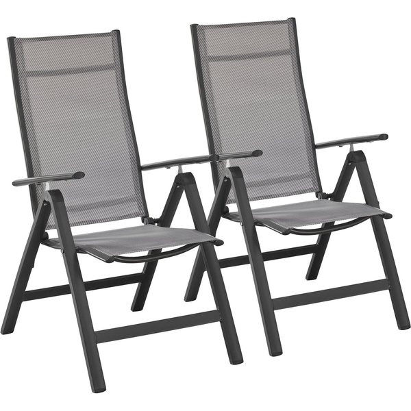 MERXX Gartenstuhl Amalfi (Set, 2 St), 2er Set, Alu/beschichtetes Textil, verstellbar