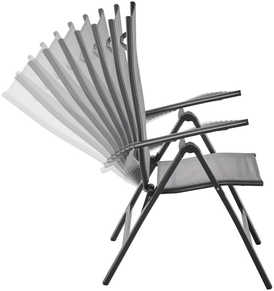 MERXX Gartenstuhl Amalfi (Set, 2 St), 2er Set, Alu/beschichtetes Textil, verstellbar – Bild 5 von 5