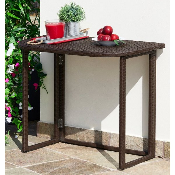 MERXX Gartentisch Rattan, 50x90 cm