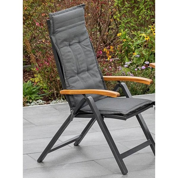 MERXX Hochlehnerauflage Tilos Kissen, (1 St), Polyester, für Sessel, grau