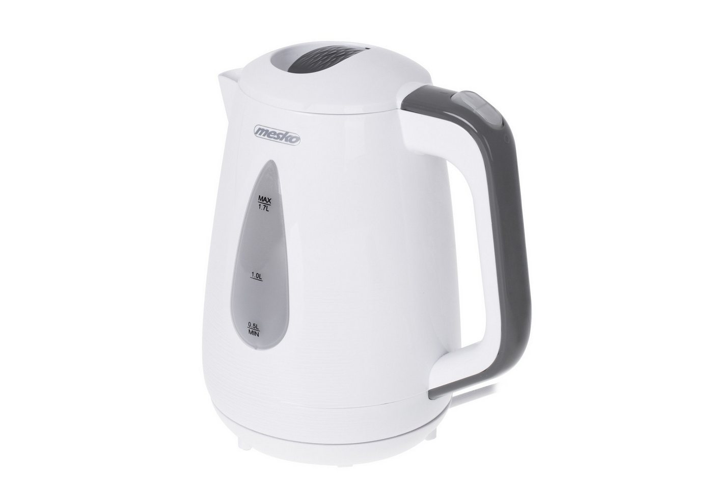 Mesko Wasserkocher MS 1261 Wasserkocher 1,7 L - 2200 W, 360° drehbar - Weiß/Grau, 1,7 l, 2200 W – Bild 2 von 5