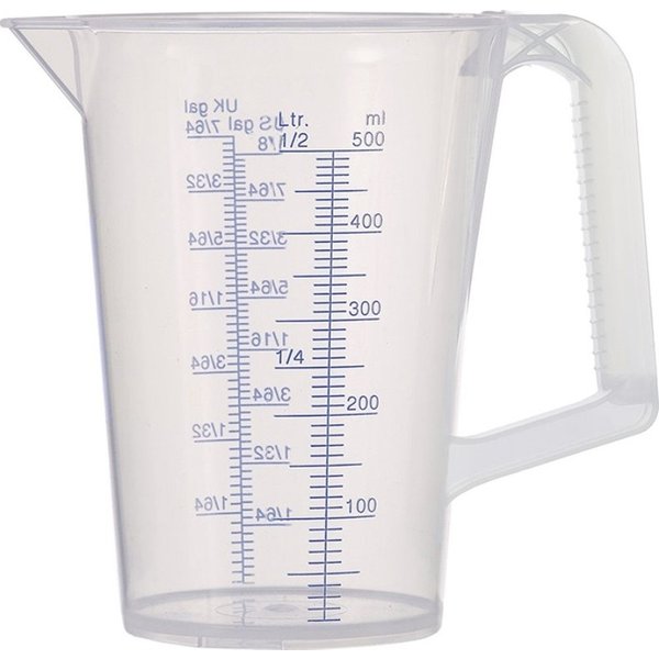 Pressol Messbecher PRESSOL 07081 Messbecher 0,5 l blau bedruckte Skala Polypropylen