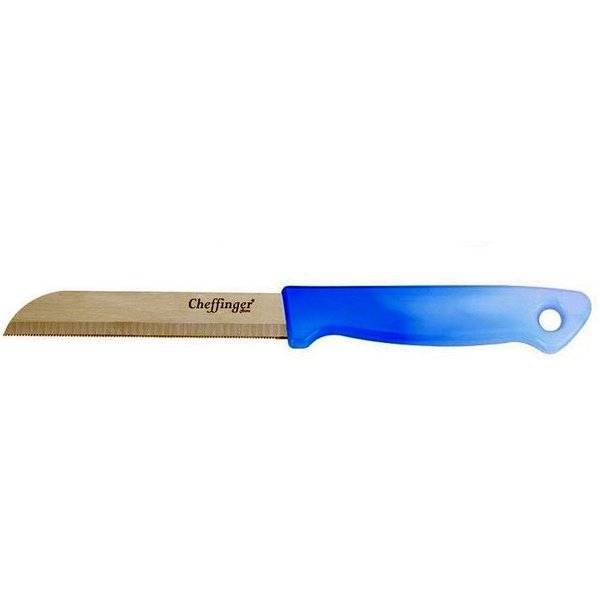 Cheffinger Messerblock 1 x Cheffinger Messer Küchenmesser Kochmesser CF-MK Farbe: blau