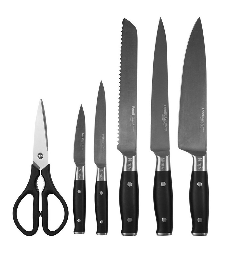 NINJA Messerblock Ninja StaySharp Messerblock mit integriertem Schleifer K32006EU (7tlg), rostfreier deutscher Edelstahl, Präzisionsklingen, integr. Schleifer – Bild 2 von 5
