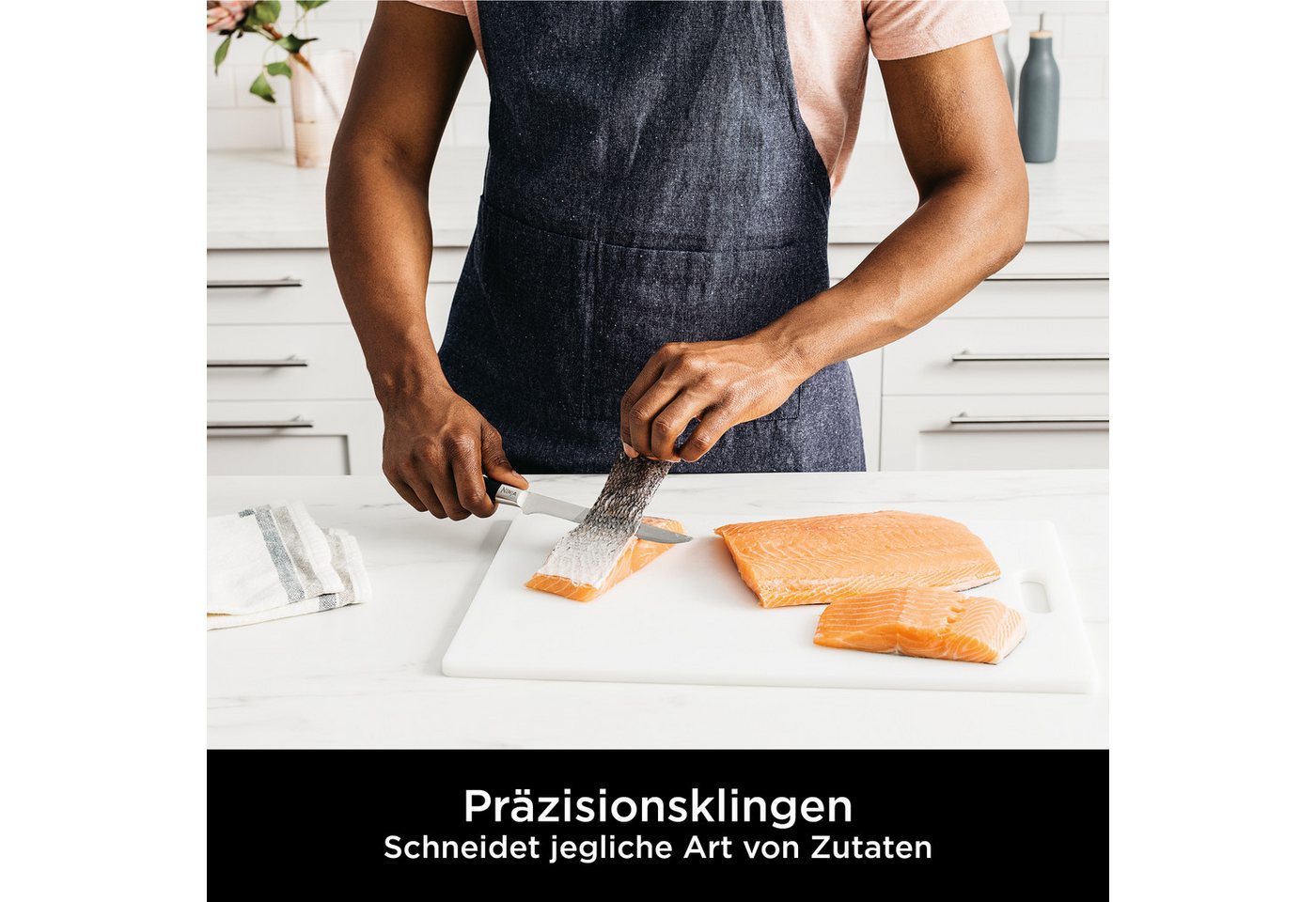 NINJA Messerblock Ninja StaySharp Messerblock mit integriertem Schleifer K32006EU (7tlg), rostfreier deutscher Edelstahl, Präzisionsklingen, integr. Schleifer – Bild 5 von 5