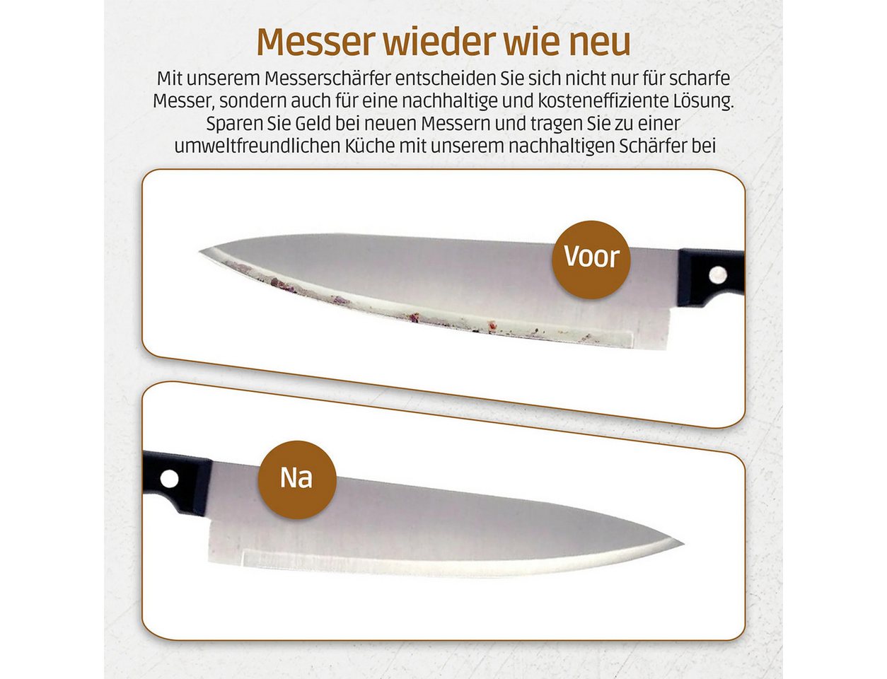Olvy Messerschärfer Olvy Elektrischer Messerschärfer PRO, Profi-Diamant-Messerschärfer, Profi-Diamant-Schleifsystem, für gezackte und gehärtete Messer – Bild 5 von 5