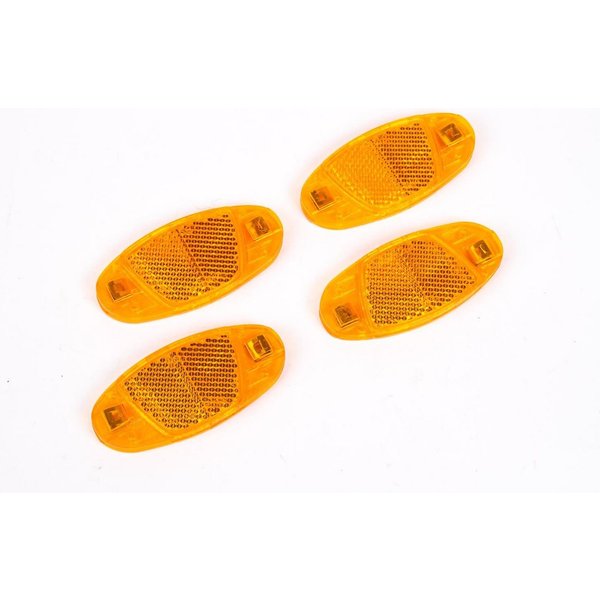 Messingschlager Fahrradreflektor 4x Speichen Reflektoren Speichenstrahler Set Katzenaugen Strahler