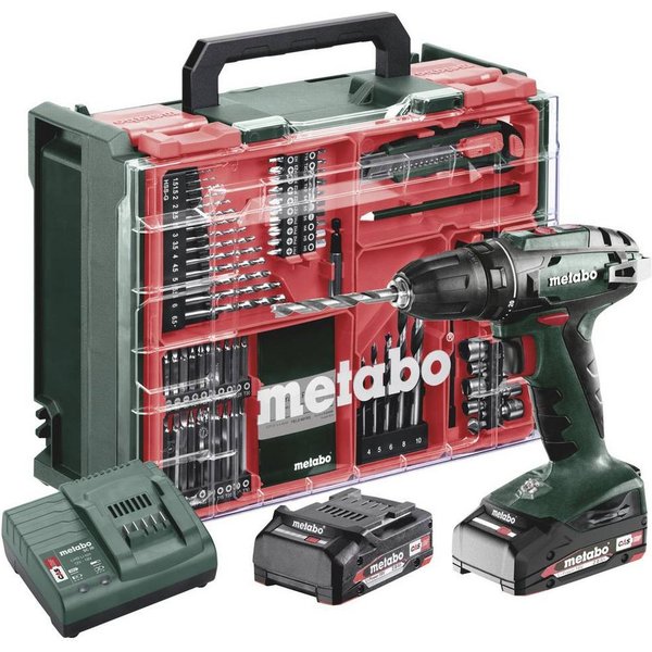 metabo Akku-Schrauber Akku-Bohrschrauber 602207710, inkl. 2. Akku, bürstenlos, inkl. Koffer, inkl. Ladegerät, mit Zubehör