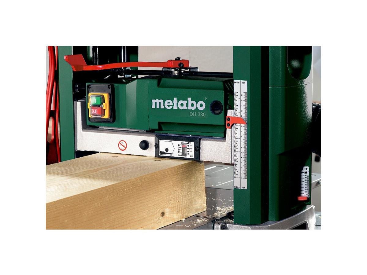 metabo Dickenhobel DH 330, 1800 in W, Hobelbreite: 330 in mm, Wiederanlaufschutz, Einstellung durch Handkurbel – Bild 2 von 4