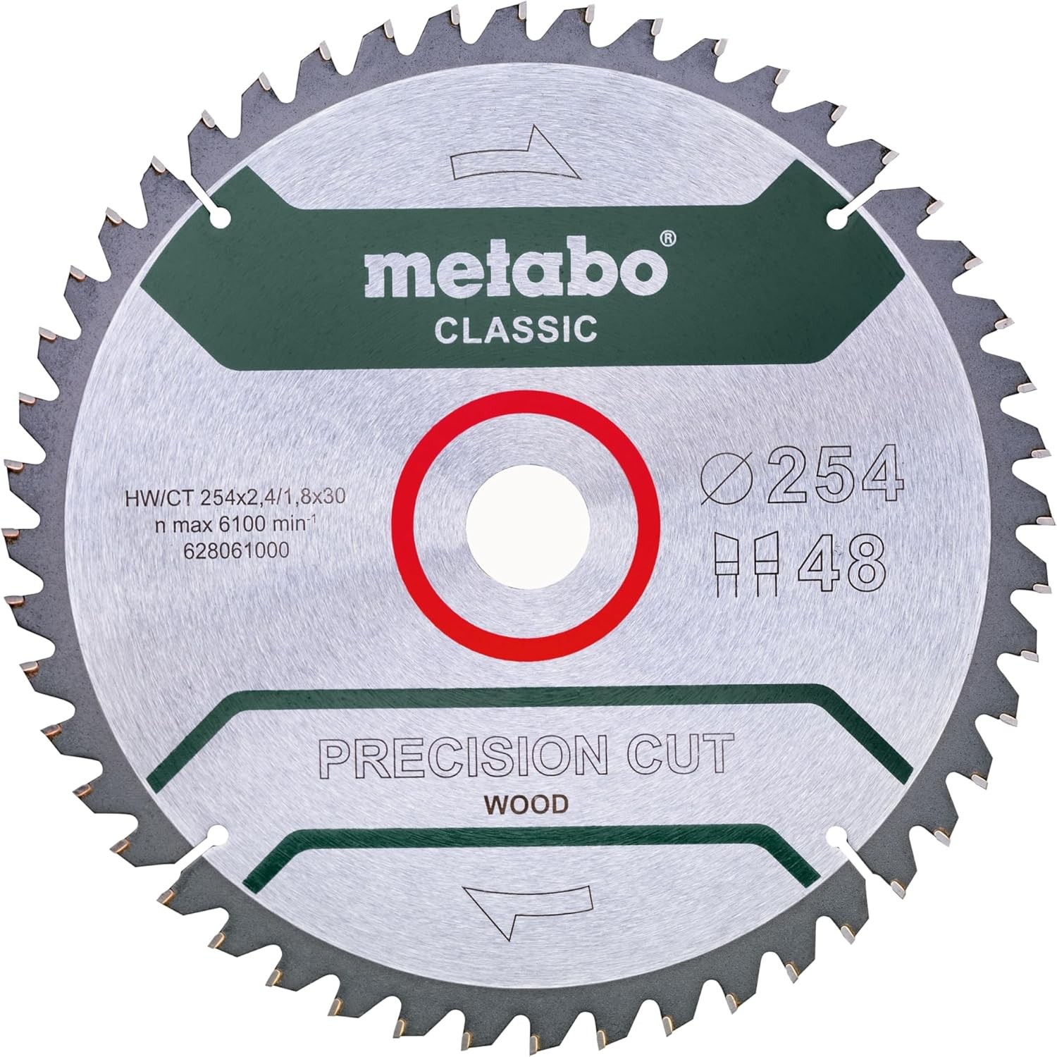 Metabo Precision Cut Wood Classic 254x30mm 48Z Kreissägeblatt Holz WZ
