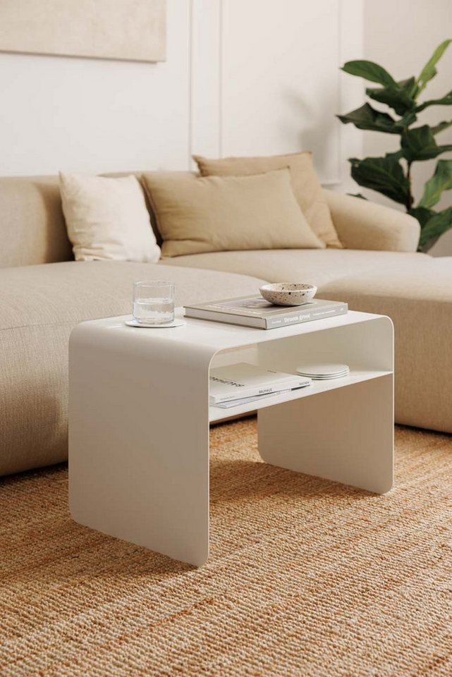 Metallbude Couchtisch COSMO, 2in1 - Design Couchtisch ohne Montage, rutschfest & kratzfest – Bild 3 von 4
